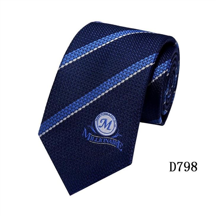 Gravata masculina de poliéster com logotipo