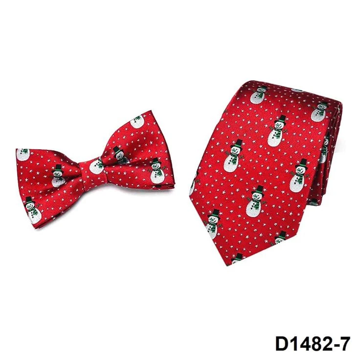 Factory Custom Latest Christmas Ties Men's Snowman Necktie
